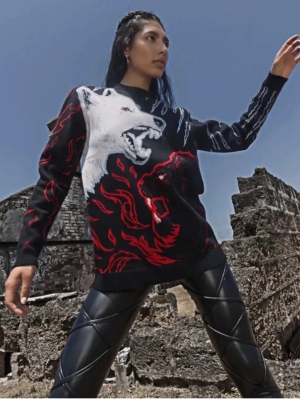 BlackMilk × Game of Thrones Stark vs Lannister Oversized Knit Sweater Jumper XL